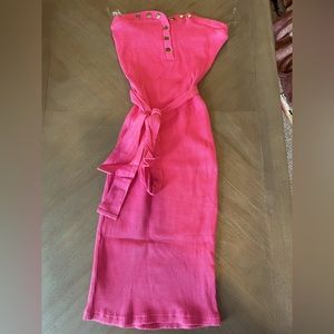 Ham Girl Boutiques small pink strapless snaps belt